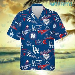 Los Angeles Dodgers Hawaiian Shirt Baseball Bat Logo Los Angeles Dodgers Gift