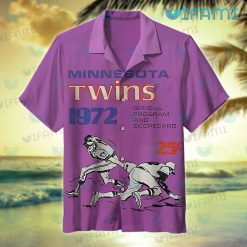 MN Twins Hawaiian Shirt 1972 Official Program Scorecard Minnesota Twins Gift