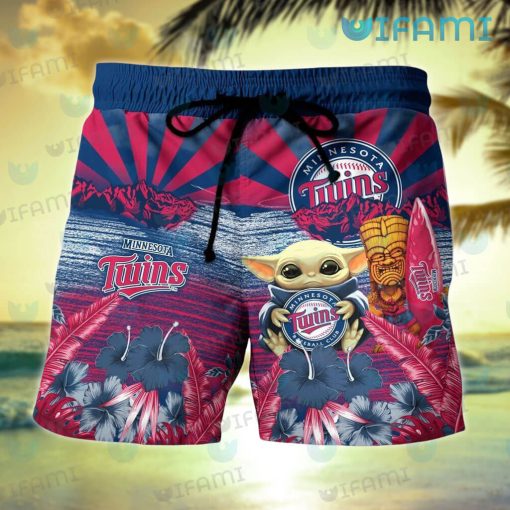 MN Twins Hawaiian Shirt Baby Yoda Tiki Mask Minnesota Twins Gift