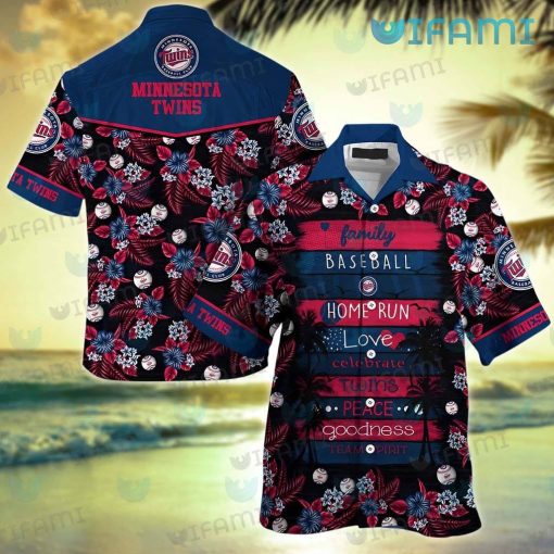 MN Twins Hawaiian Shirt Baseball Love Peace Minnesota Twins Gift