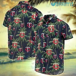 MN Twins Hawaiian Shirt Coconut Tree Pattern Minnesota Twins Gift