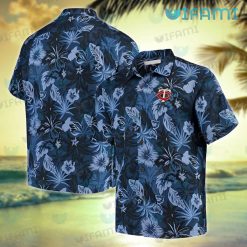 MN Twins Hawaiian Shirt Hibiscus Palm Leaves Minnesota Twins Gift