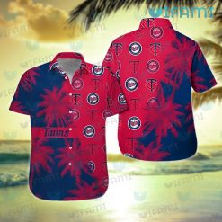 MN Twins Hawaiian Shirt Red Coconut Tree Logo Minnesota Twins Gift