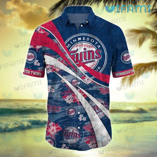 MN Twins Hawaiian Shirt Tropical Flower Logo Minnesota Twins Gift