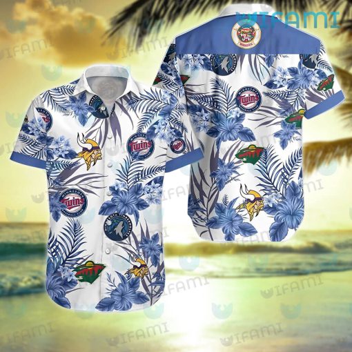 MN Twins Hawaiian Shirt Vikings Timberwolves Wild Minnesota Twins Gift