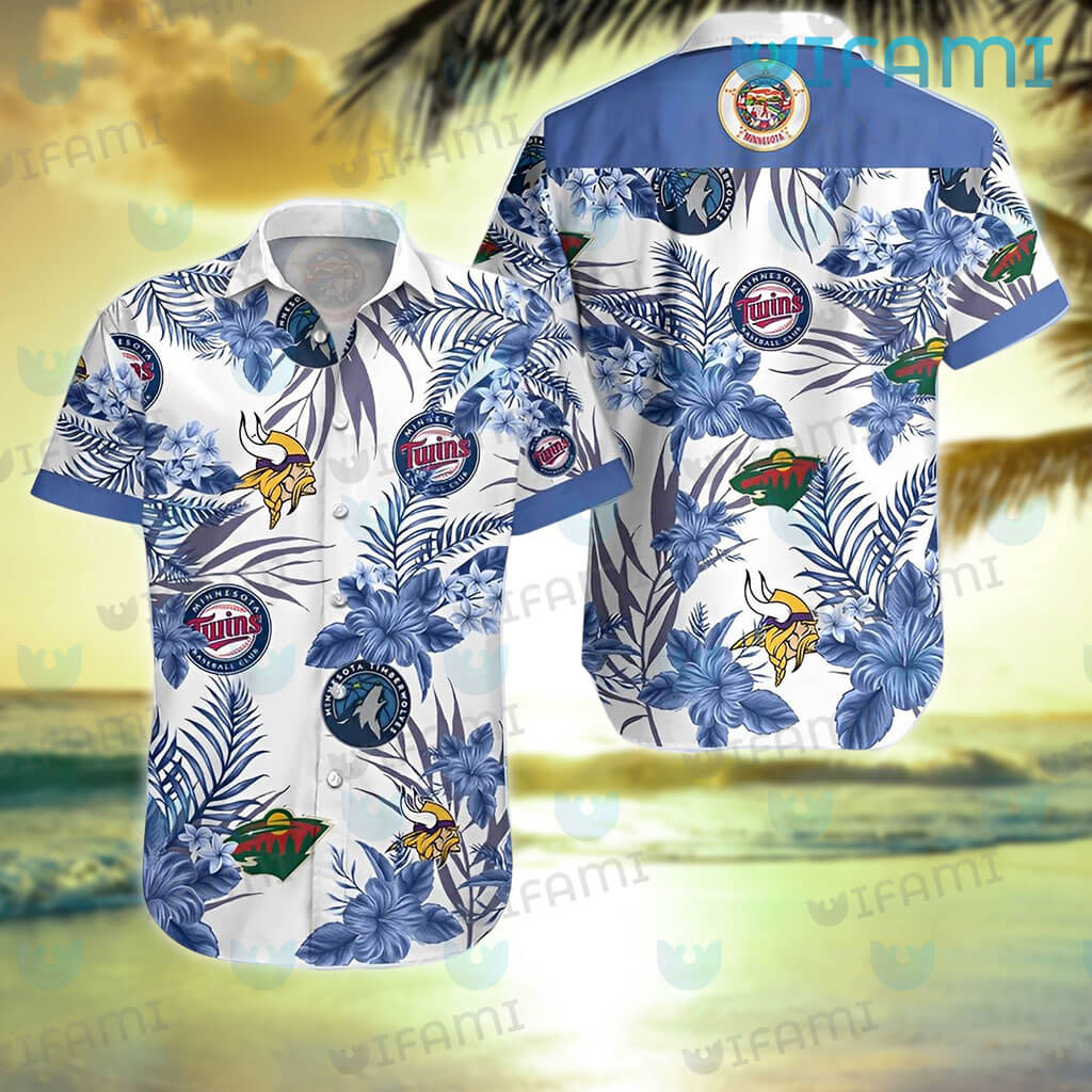 Minnesota Aloha Minnesota Vikings Twins Timberwolves Wild Hawaiian Shirt  For Fans