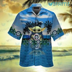 Custom Mariners Hawaiian Shirt Hibiscus Palm Leaf Seattle Mariners Gift