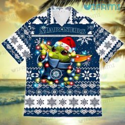Mariners Hawaiian Shirt Baby Yoda Christmas Lights Seattle Mariners Gift