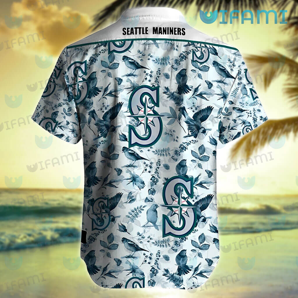 Seattle Mariners Tropical Floral Custom Name Aloha Hawaiian Shirt