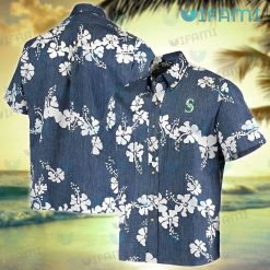 Mariners Hawaiian Shirt Hibiscus Pattern Seattle Mariners Gift