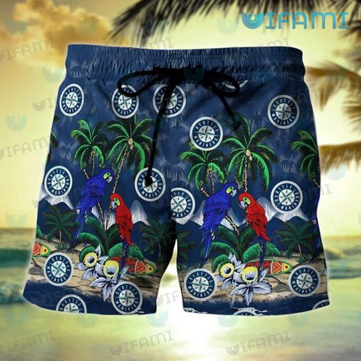 Mariners Hawaiian Shirt Parrot Couple Tropical Beach Seattle Mariners Gift