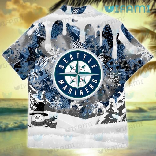 Mariners Hawaiian Shirt Snoopy Dabbing Snowflake Seattle Mariners Gift