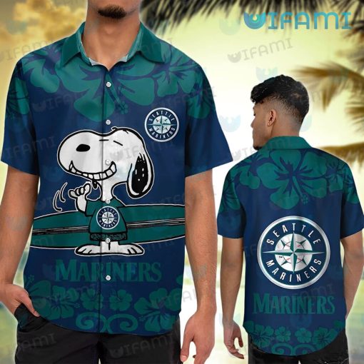 Mariners Hawaiian Shirt Snoopy Smile Surfboard Seattle Mariners Gift