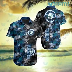 Mariners Hawaiian Shirt Sunset Dark Coconut Tree Seattle Mariners Gift