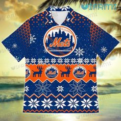 Mets Hawaiian Shirt Christmas Triangle Pattern New York Mets Present