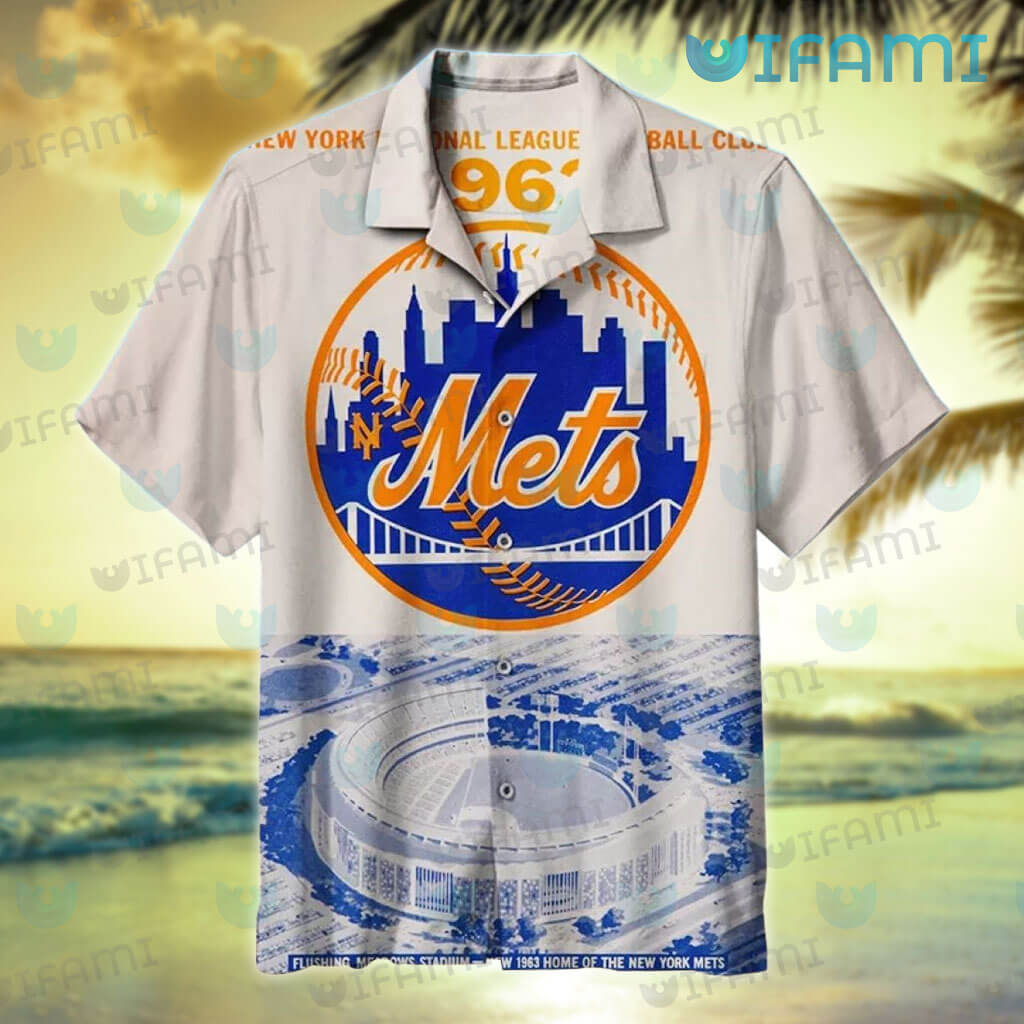 Personalized New York Mets Baseball All Over Print 3D Hawaiian