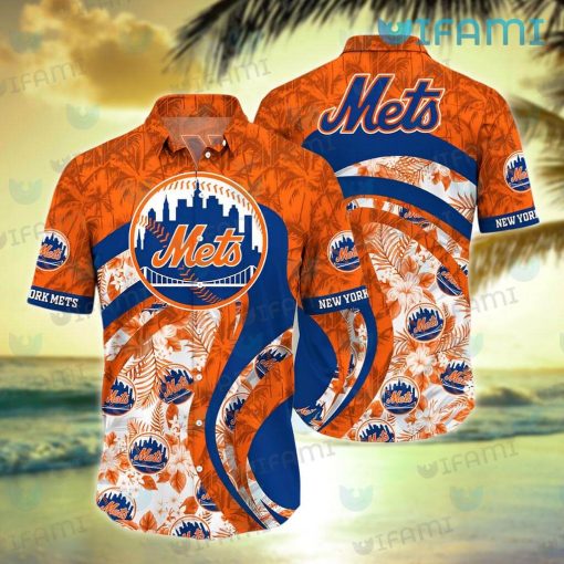 Mets Hawaiian Shirt Hibiscus Palm Tree New York Mets Gift