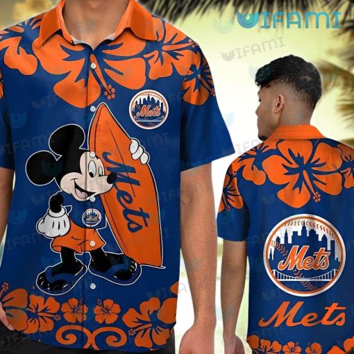 Mets Hawaiian Shirt Mickey Mouse Surfboard New York Mets Gift