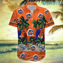 Mets Hawaiian Shirt Parrot Couple Tropical Sea New York Mets Present