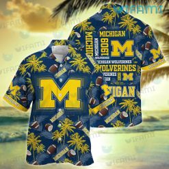 Michigan Hawaiian Shirt Coconut Pattern Michigan Football Gift