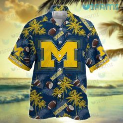Michigan Hawaiian Shirt Coconut Pattern Michigan Football Present