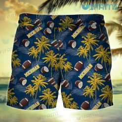 Michigan Hawaiian Shirt Coconut Pattern Michigan Football Short Back