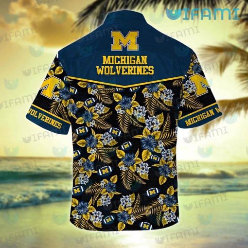 Michigan Hawaiian Shirt Football Love Peace Michigan Wolverines Gift