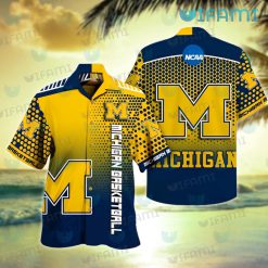 Michigan Hawaiian Shirt Net Pattern Best Michigan Wolverines Gifts For Him