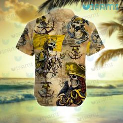 Michigan Hawaiian Shirt Pirate Skeleton Michigan Wolverines Present Back