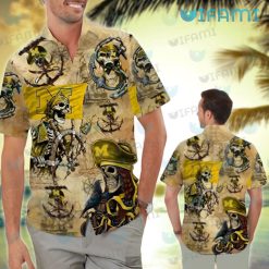 Michigan Hawaiian Shirt Pirate Skeleton Michigan Wolverines Present Women