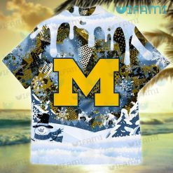 Michigan Hawaiian Shirt Snoopy Dabbing Michigan Wolverines Present Back