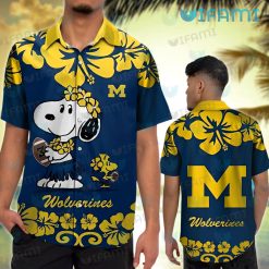 Michigan Hawaiian Shirt Snoopy Woodstock Michigan Wolverines Gift