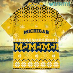 Michigan Hawaiian Shirt Snowflake Christmas Michigan Wolverines Present Back