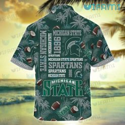 Michigan State Hawaiian Shirt Coconut Football Michigan State Present Back