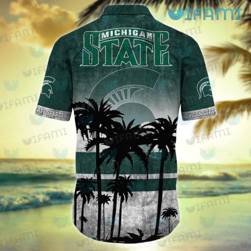 Michigan State Hawaiian Shirt Coconut Tree Michigan State Gift