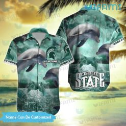 Michigan State Hawaiian Shirt Dolphin Beach Personalized Michigan State Gift