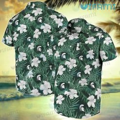 Michigan State Hawaiian Shirt Flower Palm Leaf Michigan State Gift
