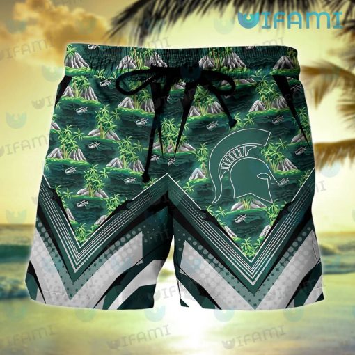 Michigan State Hawaiian Shirt Kayak Island Pattern Michigan State Gift