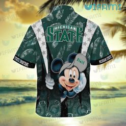Michigan State Hawaiian Shirt Mickey Feather Michigan State Present Back
