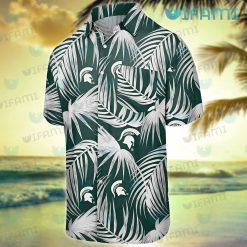 Michigan State Hawaiian Shirt Palm Leaf Pattern Michigan State Gift