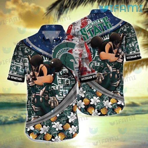 Michigan State Hawaiian Shirt Pirate Mickey Michigan State Gift