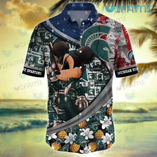 Michigan State Hawaiian Shirt Pirate Mickey Michigan State Gift