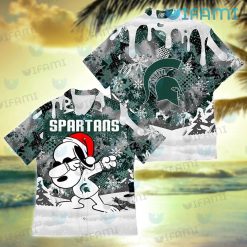 Michigan State Hawaiian Shirt Snoopy Dabbing Michigan State Gift