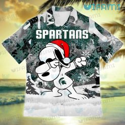 Michigan State Hawaiian Shirt Snoopy Dabbing Michigan State Present