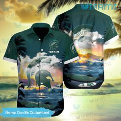 Michigan State Hawaiian Shirt Surfboard Beach Michigan State Gift