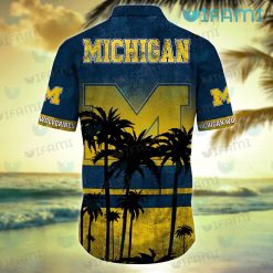 Michigan Wolverines Hawaiian Shirt Coconut Tree Wolverines Gift