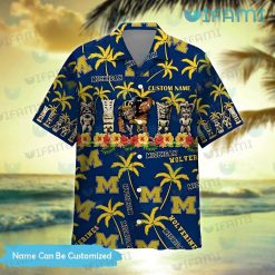 Michigan Wolverines Hawaiian Shirt Tiki Statue Custom Wolverines Present