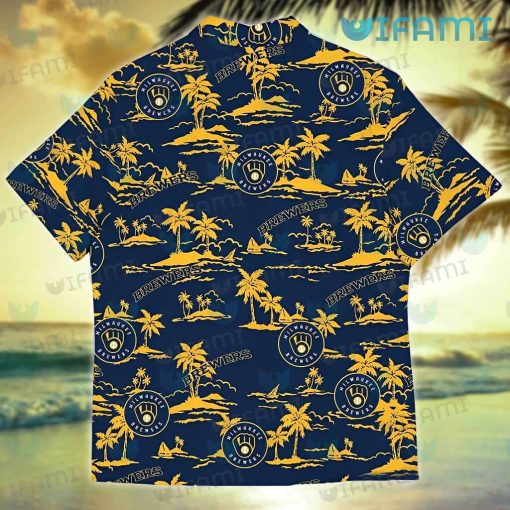 Milwaukee Brewers Hawaiian Shirt Island Pattern Brewers Gift