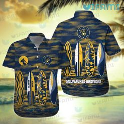 Milwaukee Brewers Hawaiian Shirt Surfboard Summer Beach Brewers Gift