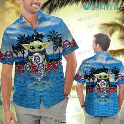 Minnesota Twins Hawaiian Shirt Baby Yoda Summer Beach MN Twins Gift